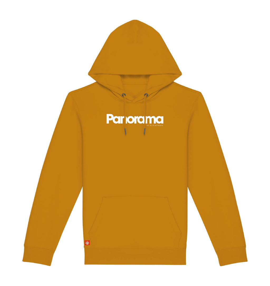 Sweat à capuche Classic coton bio moutarde 350g/m² molleton - Panorama