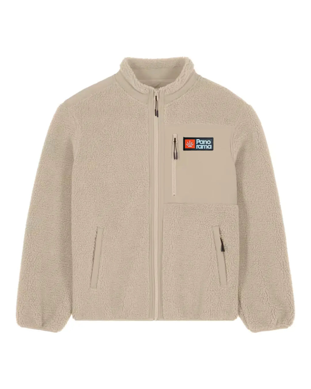 Veste Sherpa polaire beige femme homme hiver Nord - Panorama