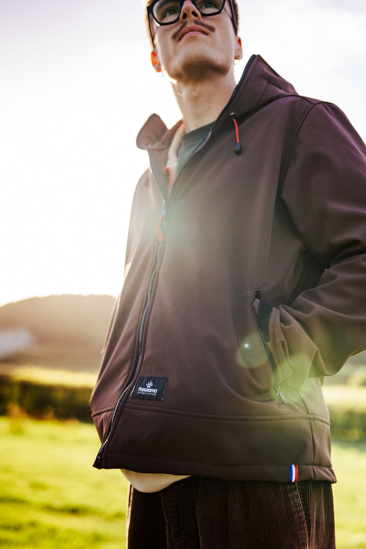 Veste softshell Norditude PANORAMA | Baptiste mesure 1m75 et porte une taille L