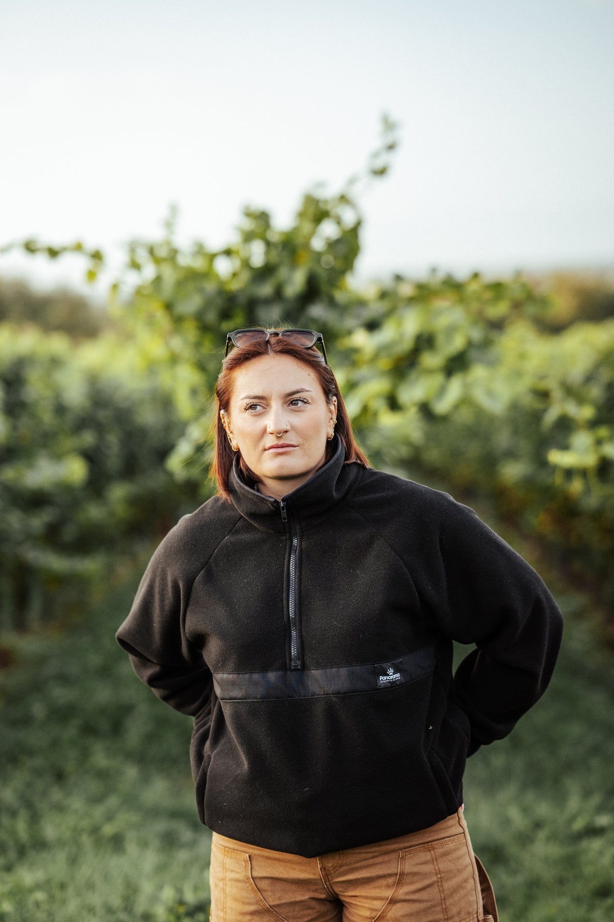 Polaire oversize Norditude - Made in France PANORAMA | Anne mesure 1m63 et porte une taille M