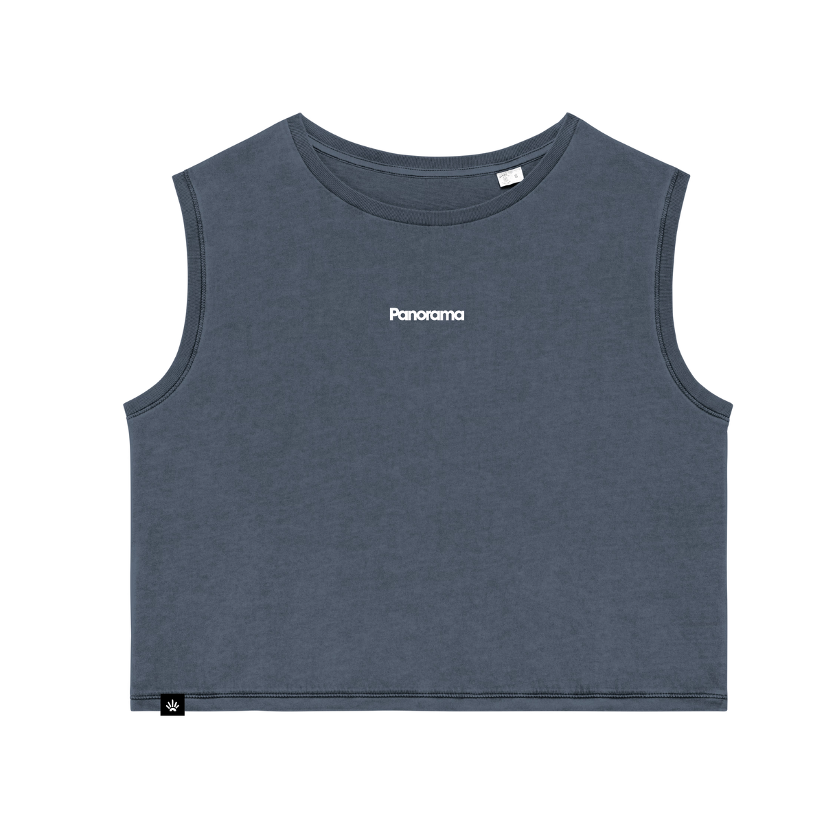 T-shirt crop top Panorama vue de face coton biologique